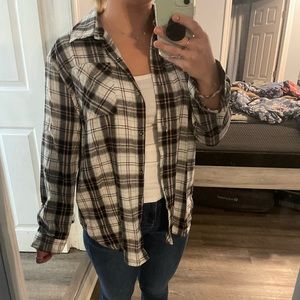 Pink Lily black and white flannel